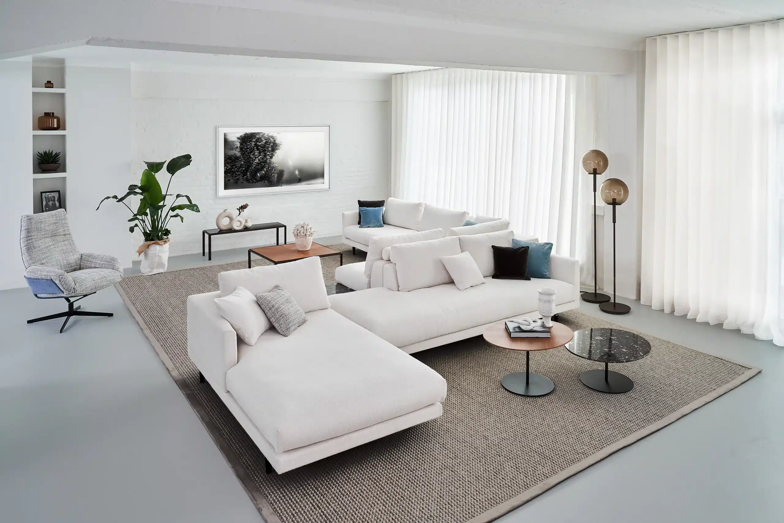 Long Island BW Sofa Weiß
