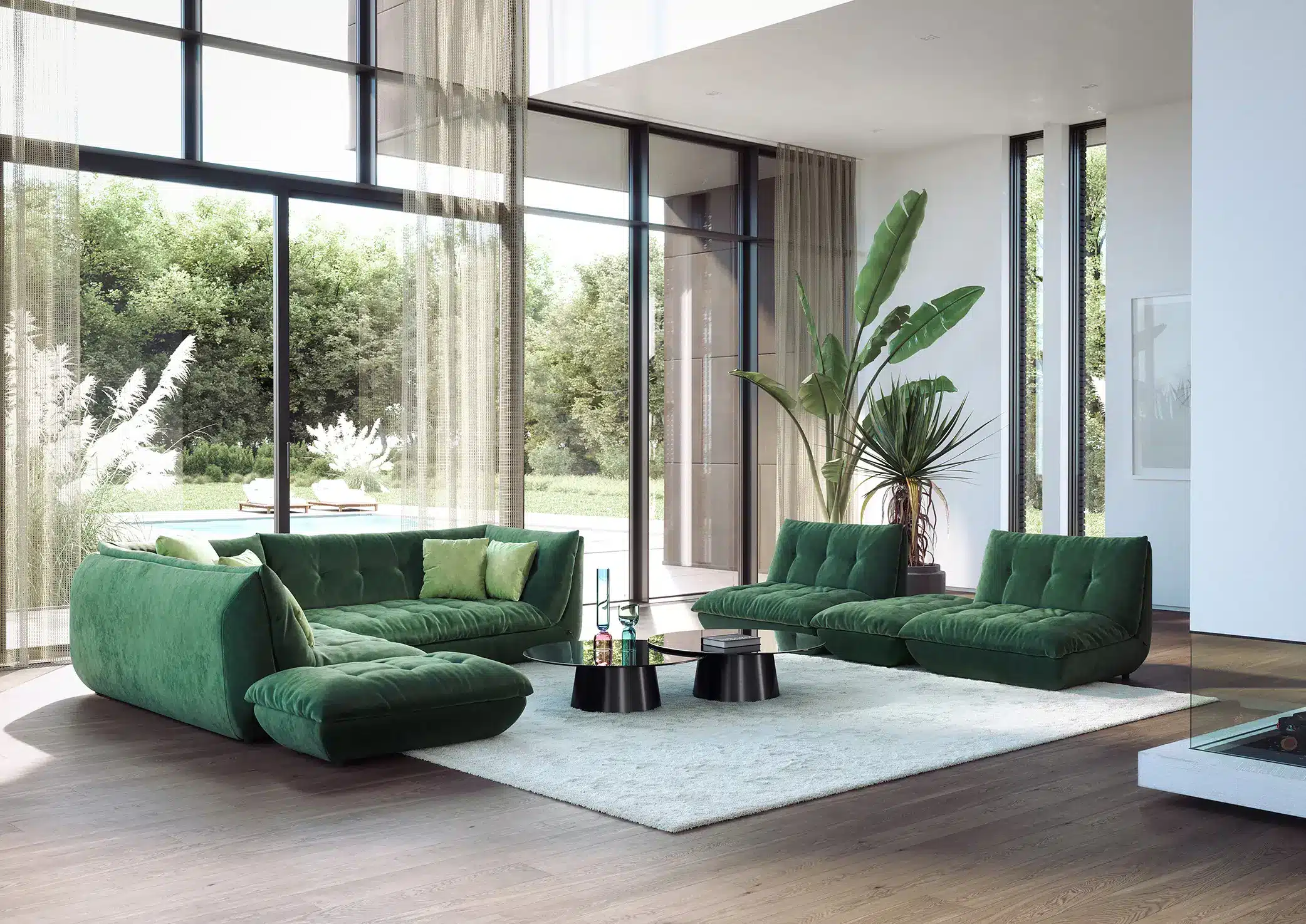 Soulmate IP Design Lounge Sofa in grün