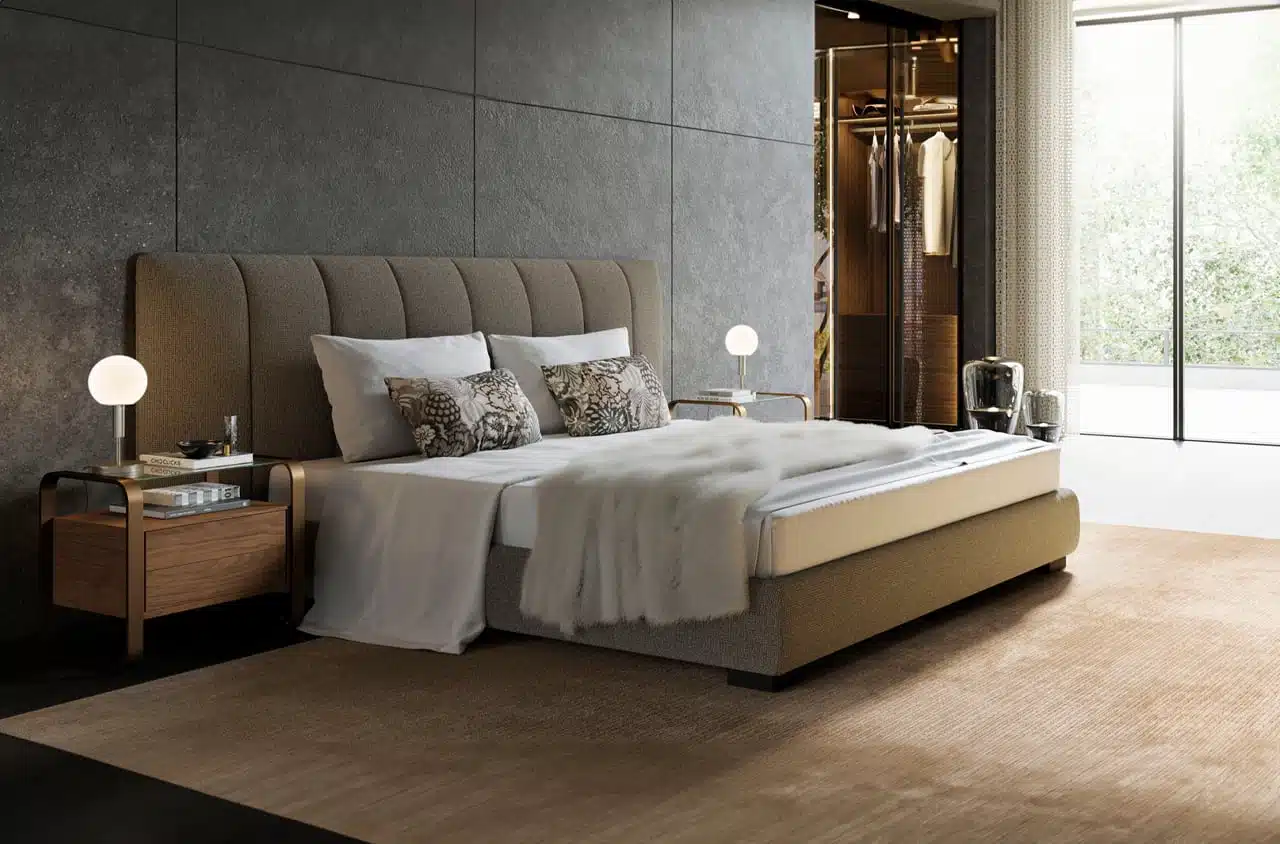 Schlafzimmer mit Bett von BW